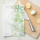 Serviette de cuisine "Feuille de trèfle" (Quart Plié)