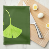 Serviette de cuisine Feuille Ginkgo (Quart Plié)