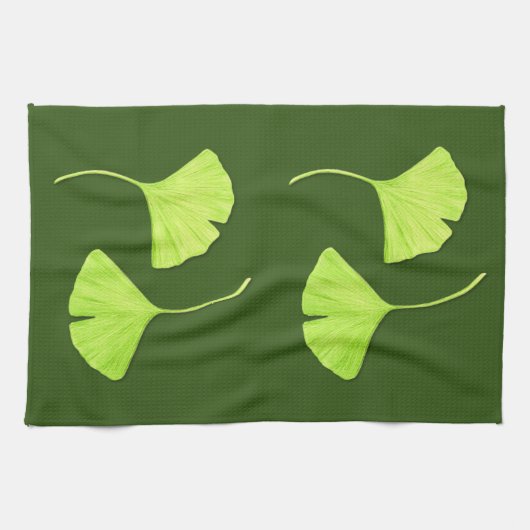 Serviette de cuisine Feuille Ginkgo (Horizontal)