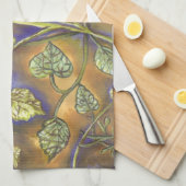 serviette de cuisine feuille ondulante (Quart Plié)