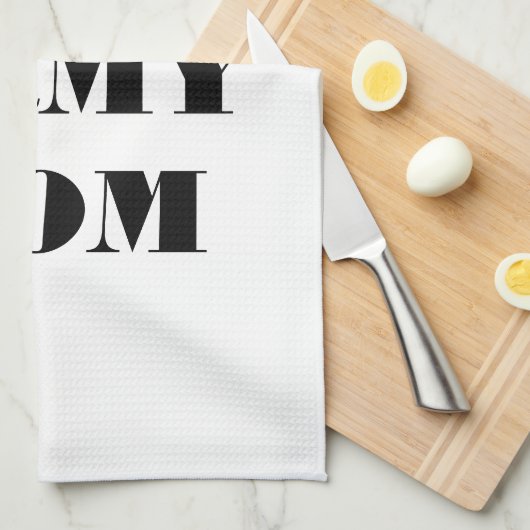 Serviette de cuisine Fière maman armée (Quart Plié)