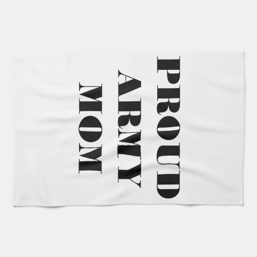 Serviette de cuisine Fière maman armée (Horizontal)