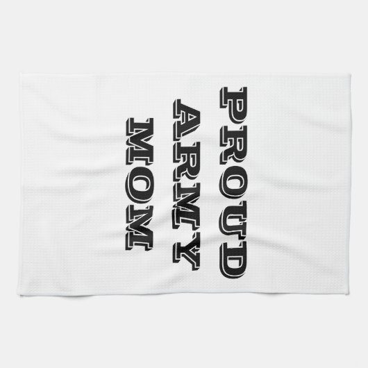 Serviette de cuisine Fière maman armée (Horizontal)