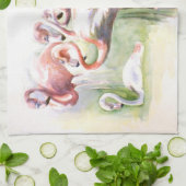 Serviette de cuisine Fiesta Flamant rose (Plié)