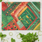 serviette de cuisine fiesta patchwork (Plié)