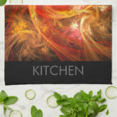 Serviette de cuisine Firestorm Art Abstrait (Plié)