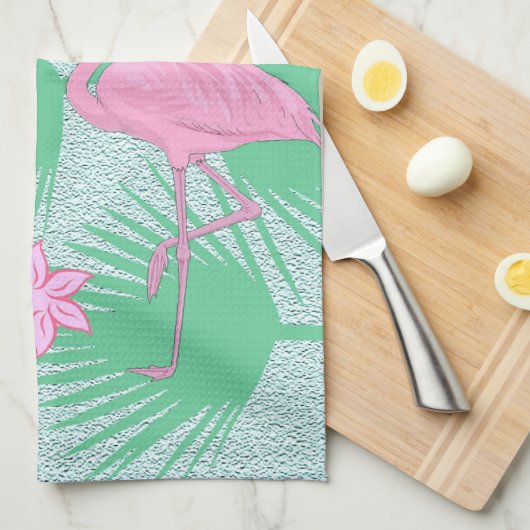 serviette de cuisine flamingo (Quart Plié)