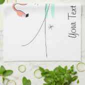 Serviette de cuisine Flamingo Ocean Trio 3 Texte (Plié)