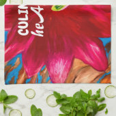 Serviette de cuisine Fleur Cactus (Plié)