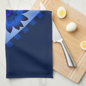 Serviette de cuisine Fleur Fleur Bleu Foncé (Quart Plié)