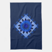 Serviette de cuisine Fleur Fleur Bleu Foncé (Vertical)