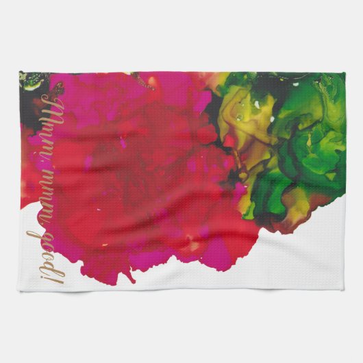 Serviette de cuisine "Fleur Magenta" (Horizontal)