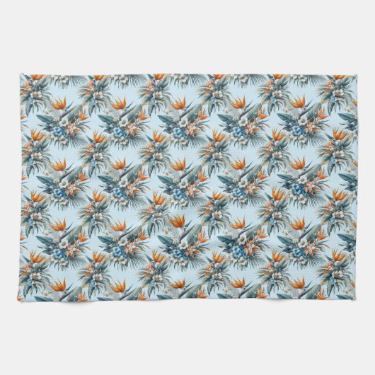 Serviette de cuisine Fleur Oiseau Tropical du Para (Horizontal)
