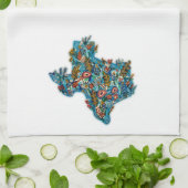 Serviette de cuisine Fleur sauvage du Texas (Plié)