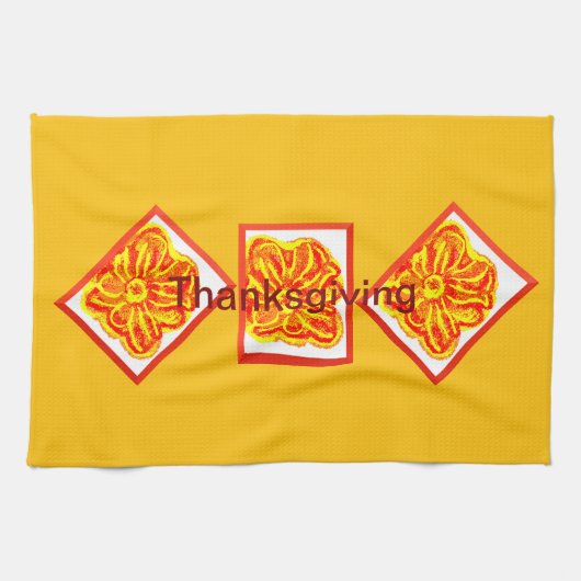 Serviette de cuisine Fleur Thanksgiving (Horizontal)