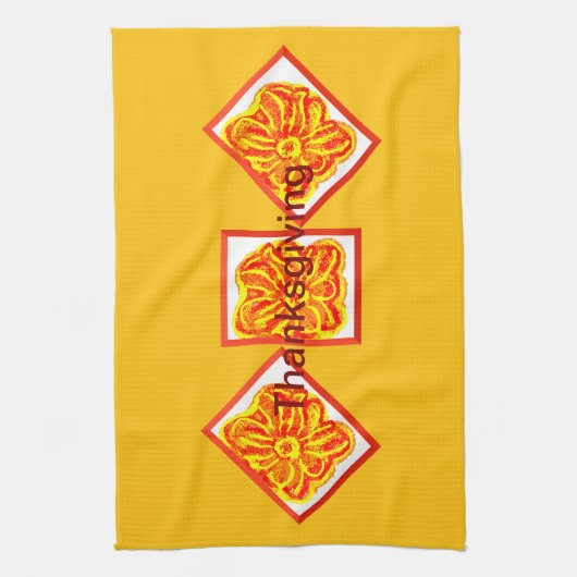 Serviette de cuisine Fleur Thanksgiving (Vertical)