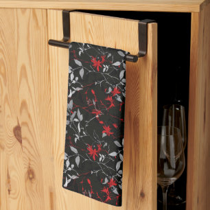 Serviette de cuisine fleurie