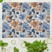 Serviette de cuisine fleurie (Plié)