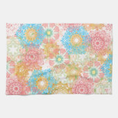 Serviette de cuisine fleurie aux couleurs du print (Horizontal)