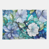 Serviette de cuisine fleurie colorée (Horizontal)