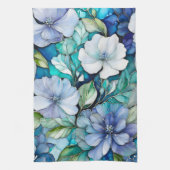 Serviette de cuisine fleurie colorée (Vertical)