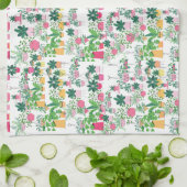 Serviette de cuisine fleurie de printemps (Plié)