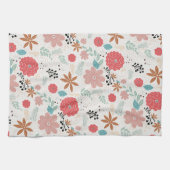 Serviette de cuisine fleurie peinte (Horizontal)