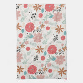 Serviette de cuisine fleurie peinte (Vertical)