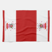 Serviette de cuisine fleurie personnalisée (Horizontal)