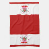 Serviette de cuisine fleurie personnalisée (Vertical)