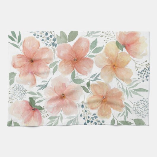 Serviette de cuisine Fleurs de Pêche (Horizontal)