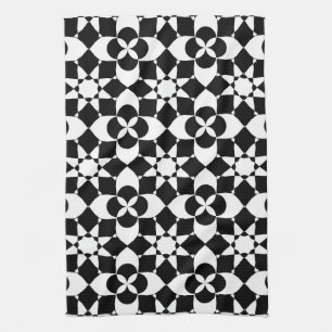 serviette de cuisine fleurs et étoiles