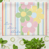 Serviette de cuisine "Fleurs & Stripes" (Plié)