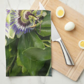 Serviette de cuisine florale à fleur de la passion (Quart Plié)