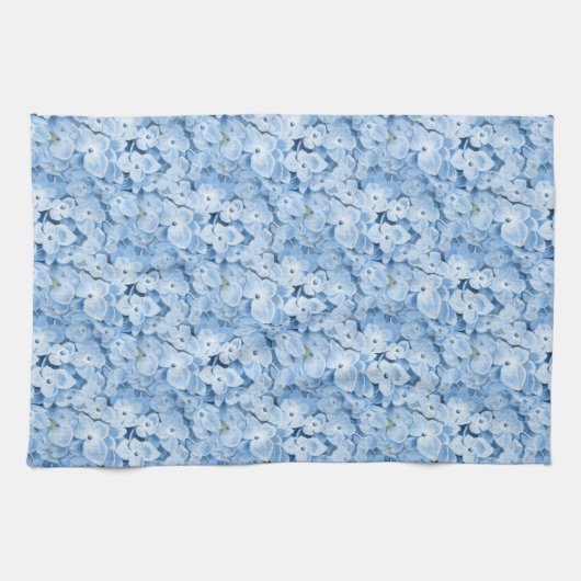 Serviette de cuisine florale Blue Hydrangeas (Horizontal)