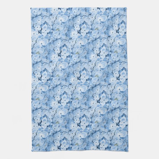 Serviette de cuisine florale Blue Hydrangeas (Vertical)