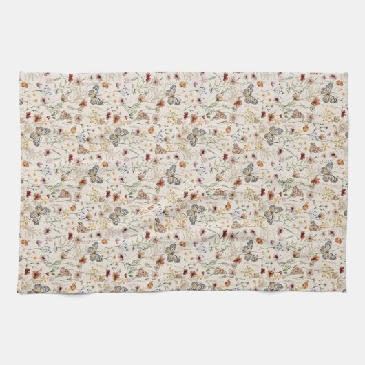 Serviette de cuisine florale Boho (Horizontal)