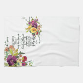 Serviette de cuisine florale Confiance dans le Sei (Horizontal)