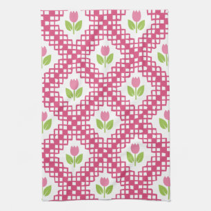 Serviette de cuisine florale de motif