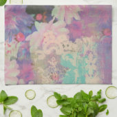 serviette de cuisine florale de motif de fleur (Plié)