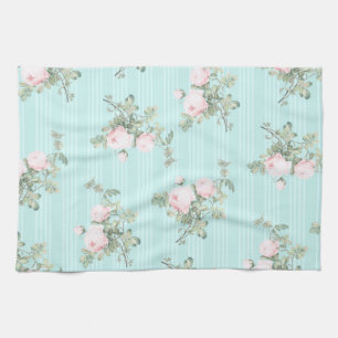 Serviette de cuisine florale de roses chics