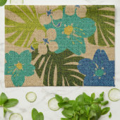 Serviette de cuisine florale hawaïenne de jardin (Plié)