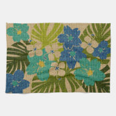 Serviette de cuisine florale hawaïenne de jardin (Horizontal)