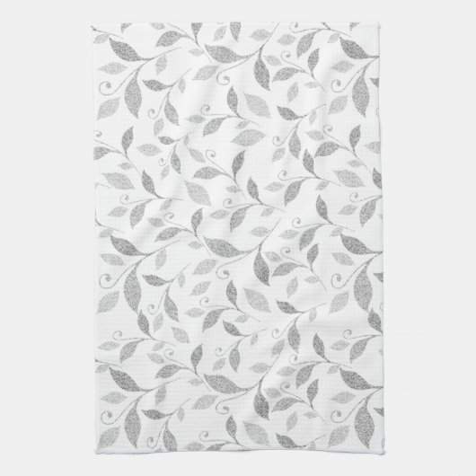 Serviette de cuisine florale texturée délicate (Vertical)