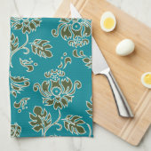 Serviette de cuisine florale tropicale Kamaole Haw (Quart Plié)