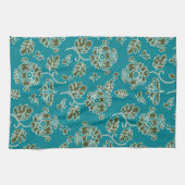 Serviette de cuisine florale tropicale Kamaole Haw (Horizontal)