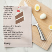 Serviette de cuisine folle de recette de gâteau de (Quart Plié)