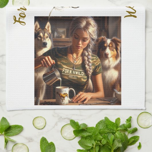 Serviette de cuisine ForknWild (Plié)