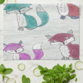 Serviette de cuisine Foxes Funky (Plié)