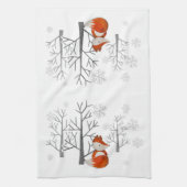 Serviette de cuisine Foxy Winter Forest (Vertical)
